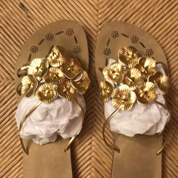 Super cute gold sandals, size 6. Barely worn! - Picture 1 of 4